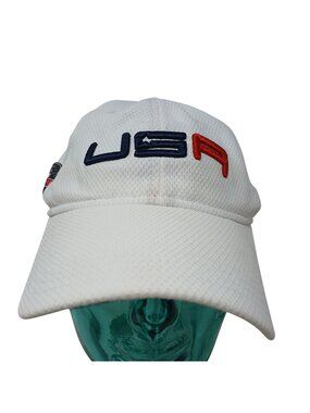 New Era Golf USA 2016 Ryder Cup Adjustable White Hat  Embroidered Patches #D5